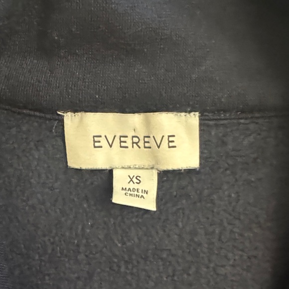 Evereve Navy Quarter-Zip Sweatshirt with Red and Blue Accents - Picture 3 of 4